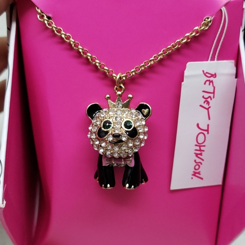 Betsey Johnson panda necklace